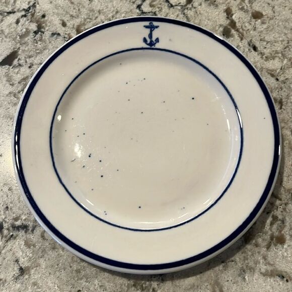 Wardroom Anchor Navy Officer Salad or Bread plate- Shenango China Newcastle - Picture 1 of 5